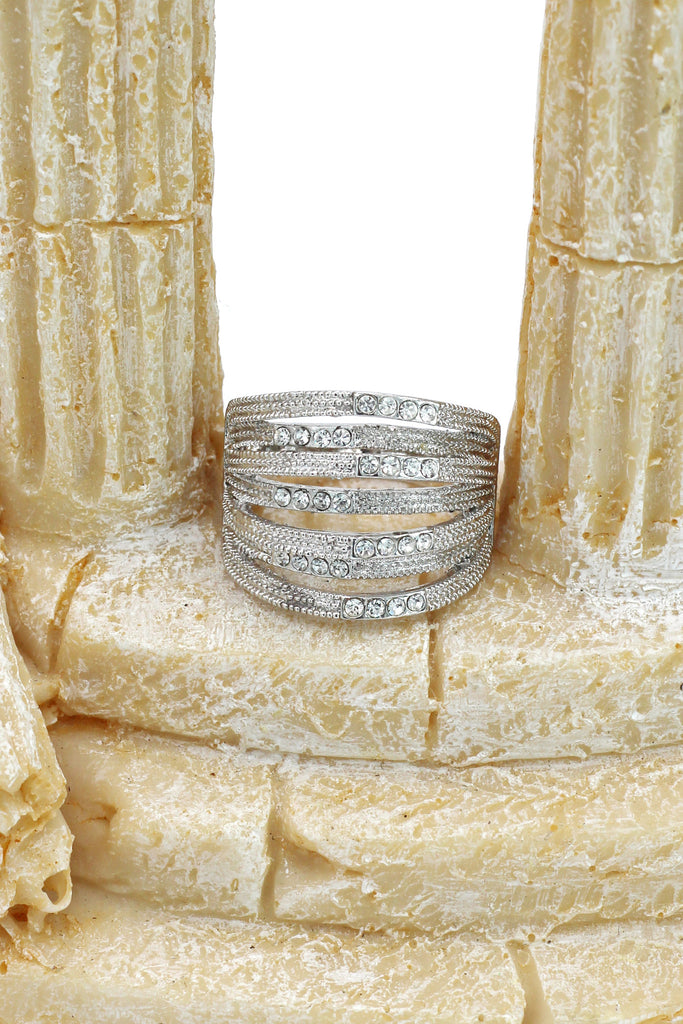 fashion micro-set small crystal loop ring