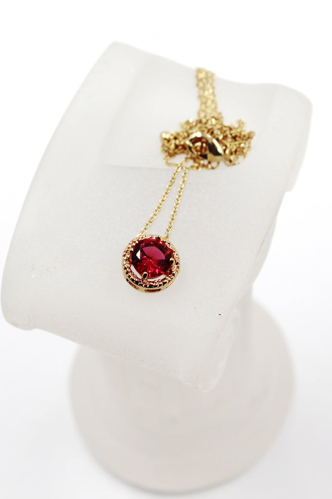 fashion gold four-claw crystal necklace