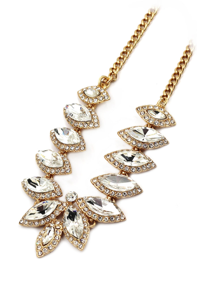 fashion crystal groats necklace