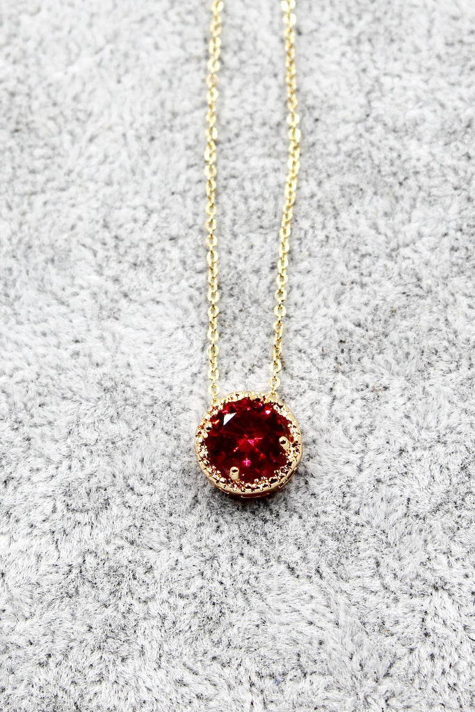 fashion gold four-claw crystal necklace