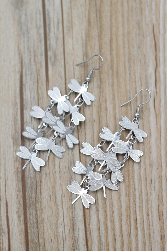 Fashion temperament tassel long earrings