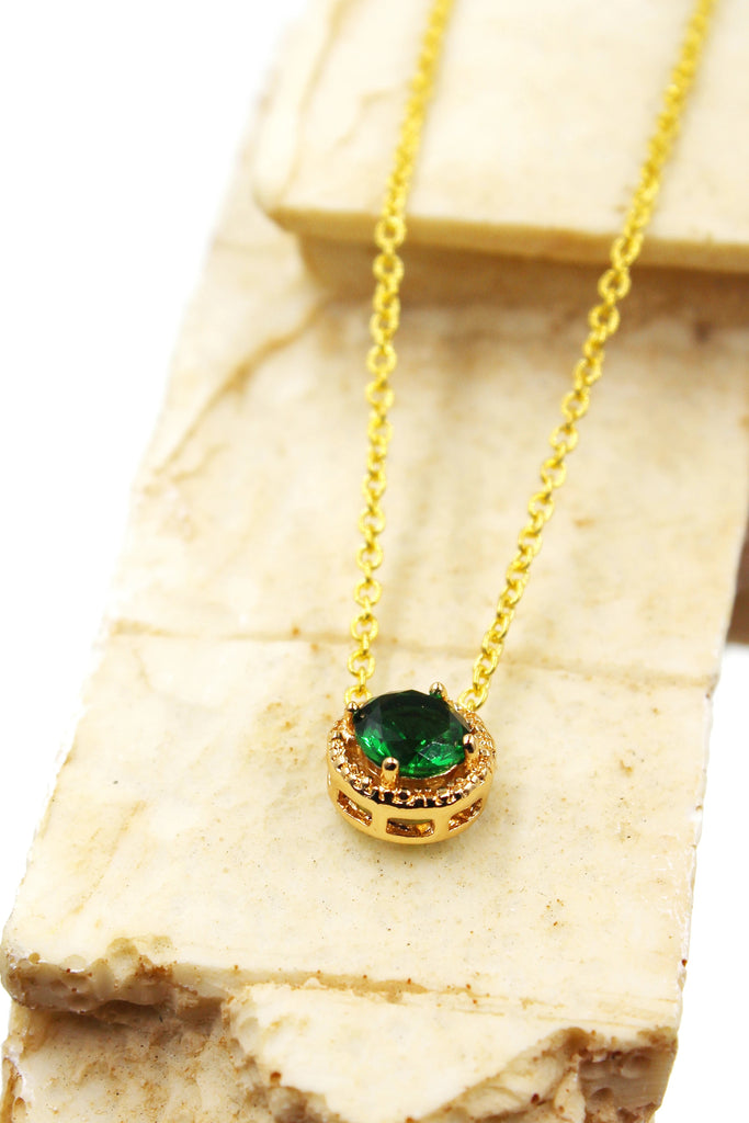 fashion green crystal bracelet necklace set