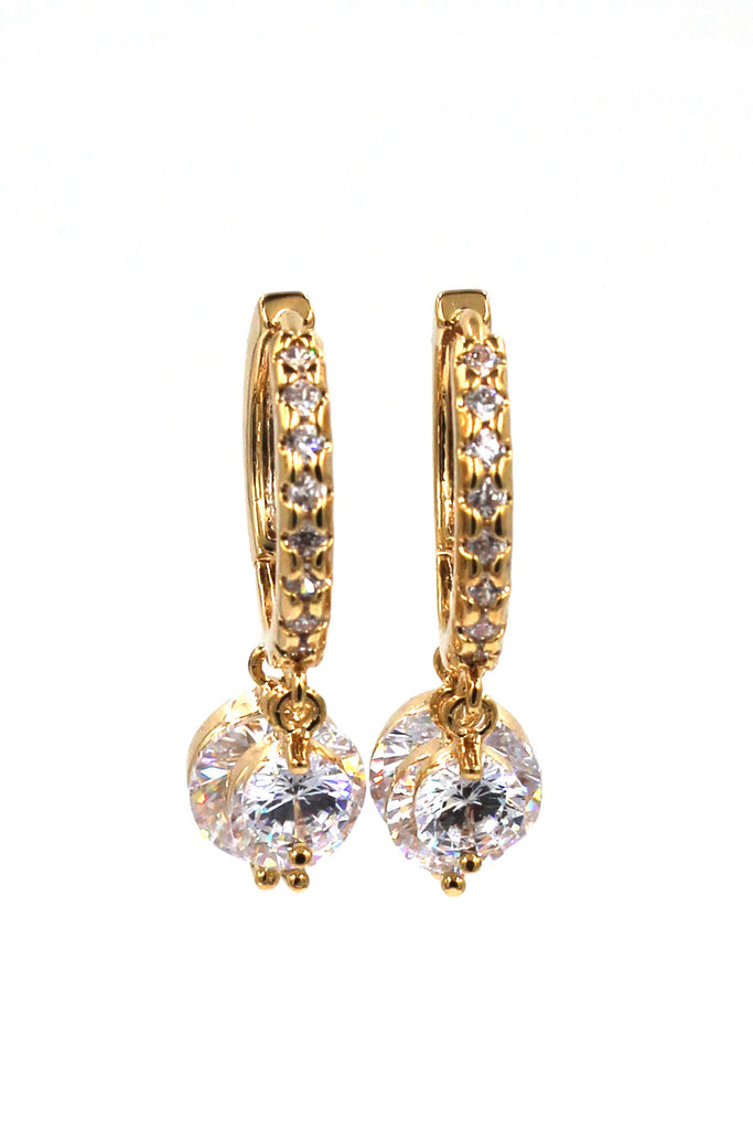 luxury crystal gold necklace earrings set