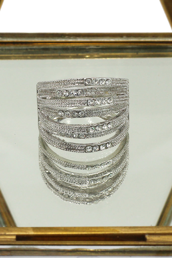 fashion micro-set small crystal loop ring