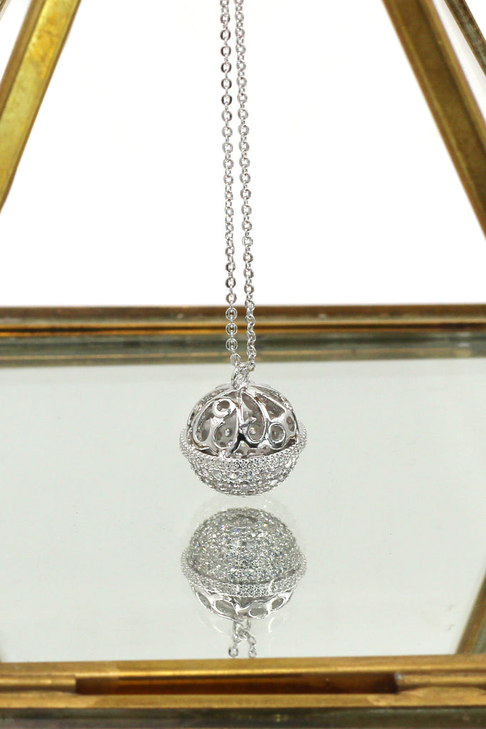 Doraemon bell crystal necklace