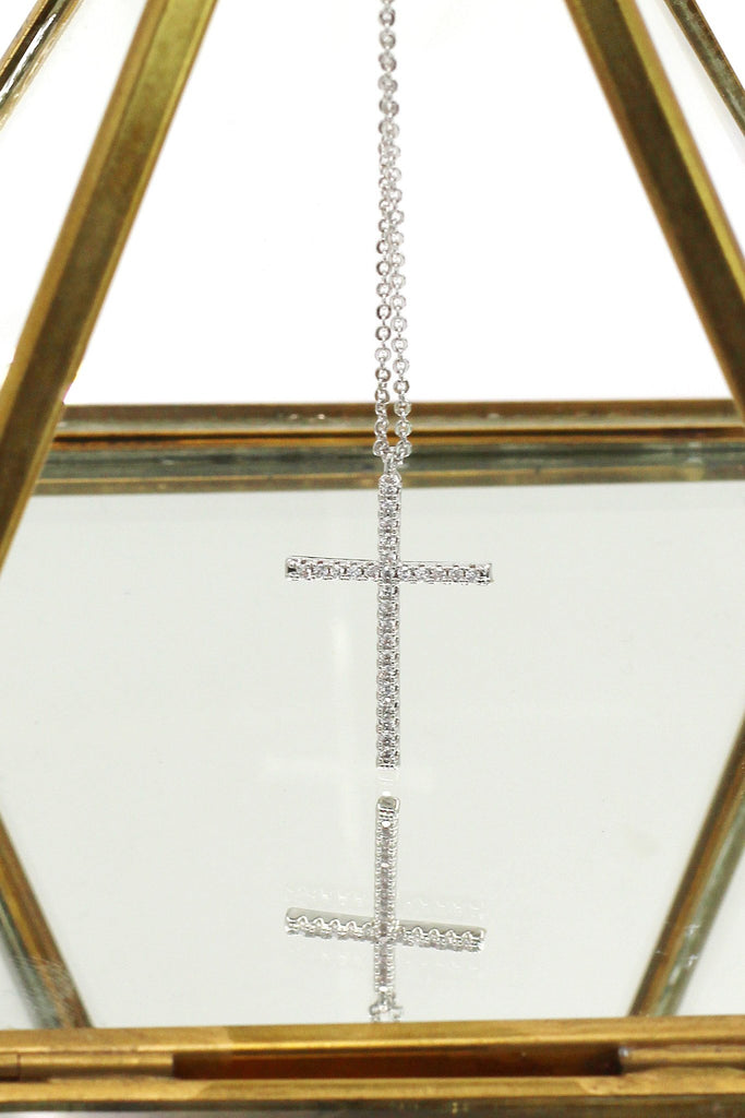 fashion cross pendant necklace earrings set