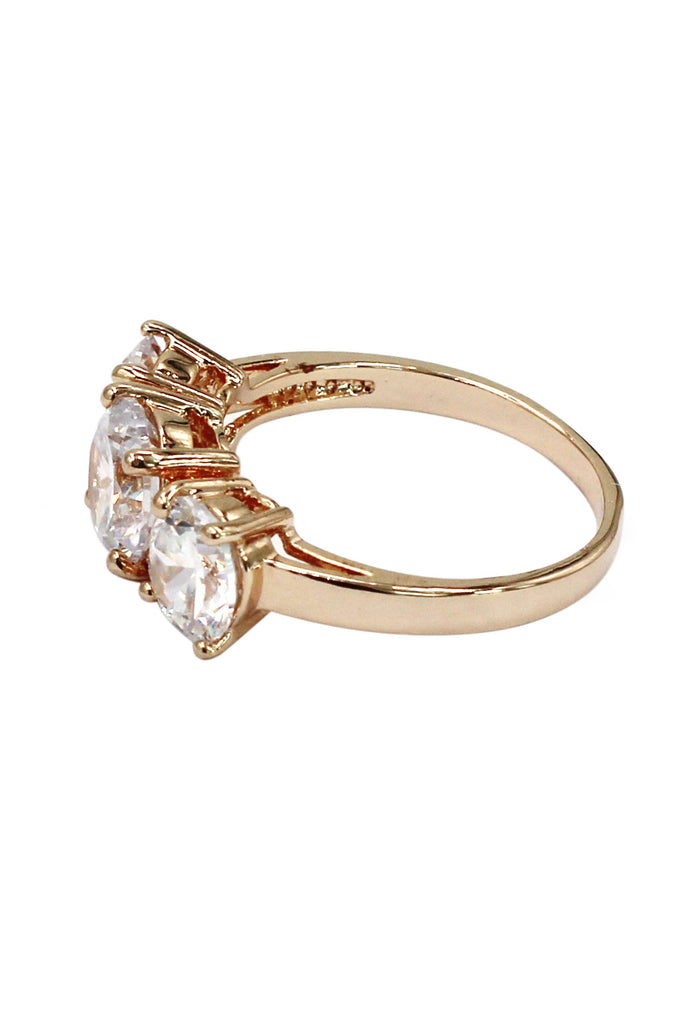 shining round crystal ring