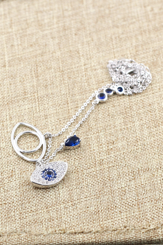 devil's eye crystal necklace