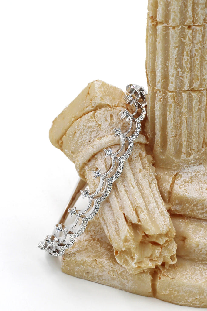 mini crown crystal earring bracelet set