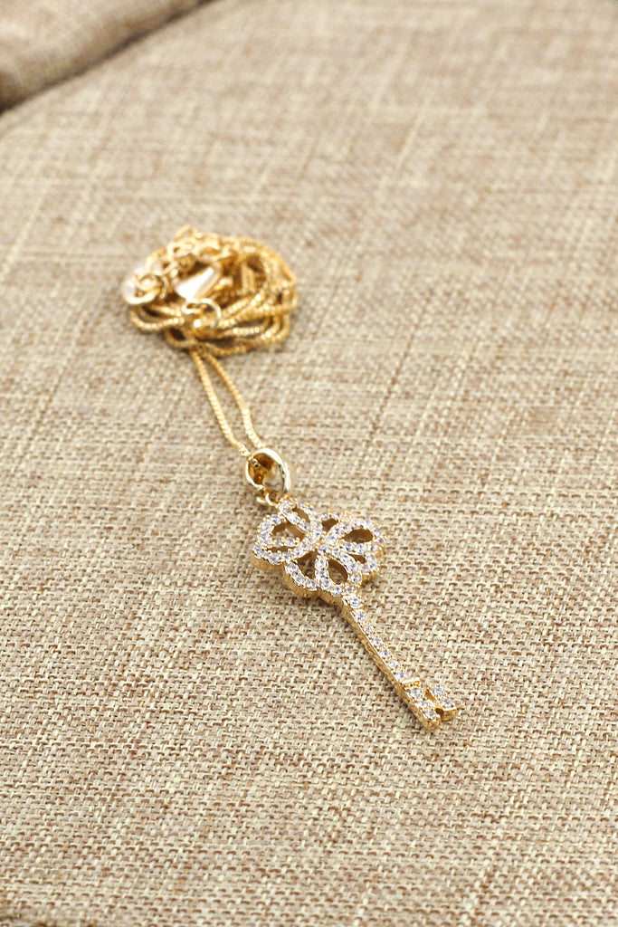 wild key crystal necklace