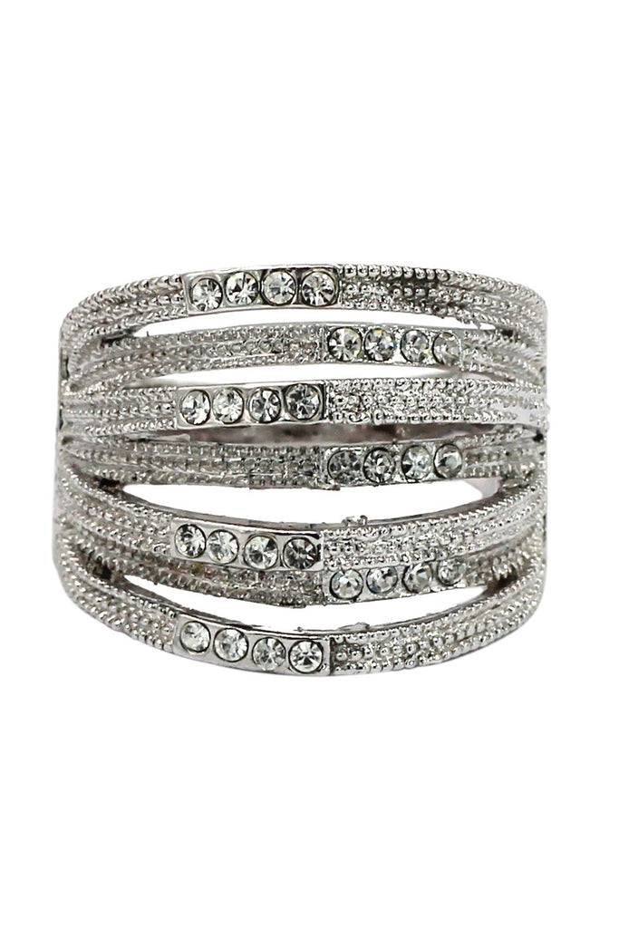 fashion micro-set small crystal loop ring