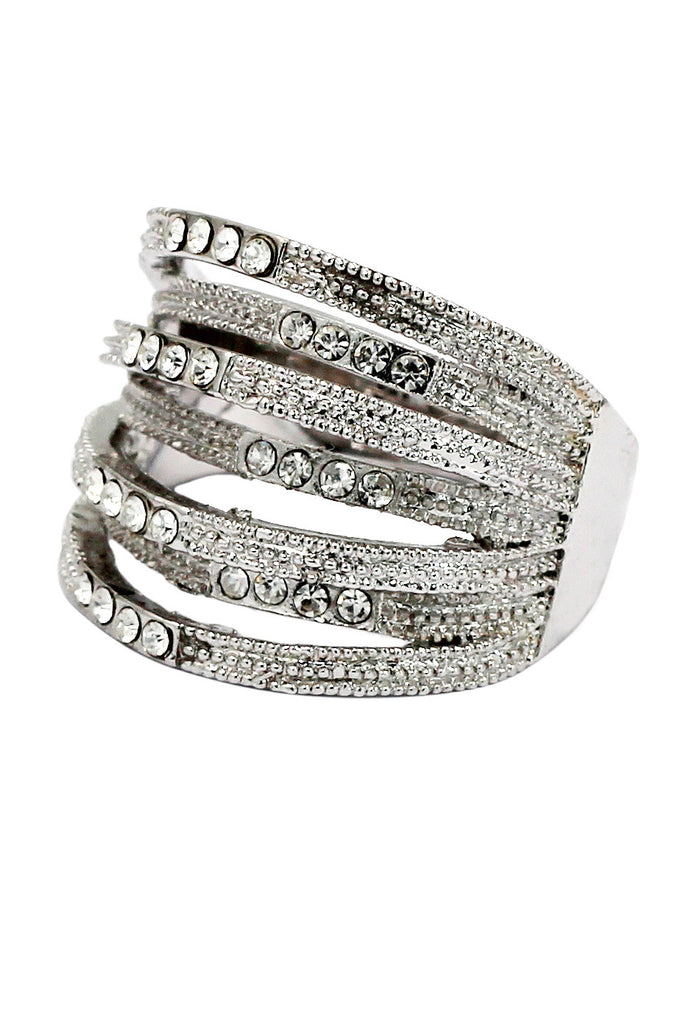 fashion micro-set small crystal loop ring