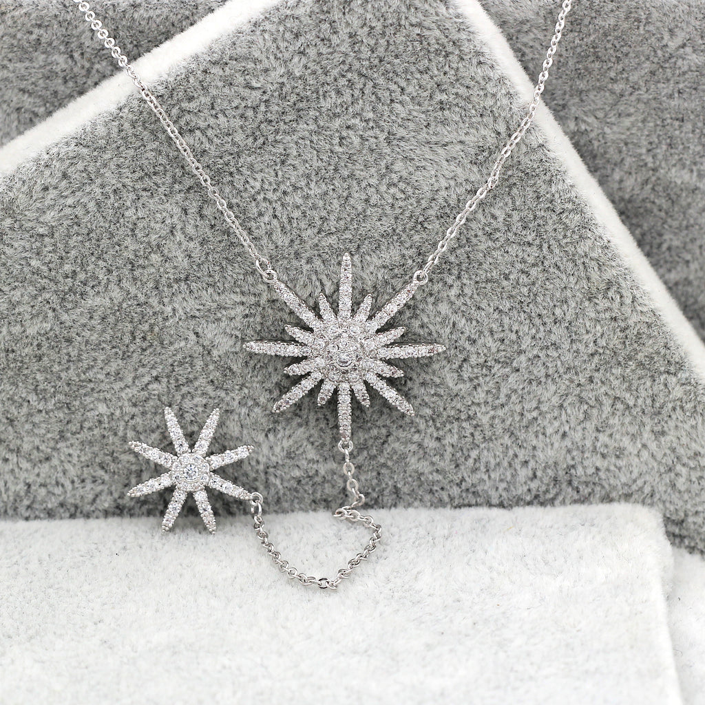 fashion starfish crystal necklace