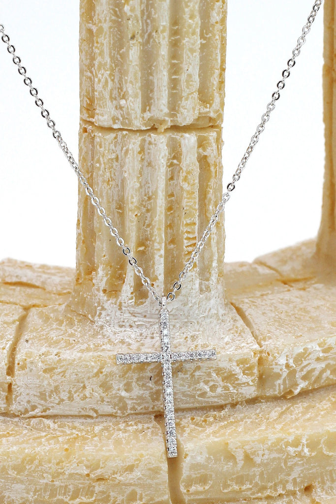 fashion cross pendant necklace earrings set