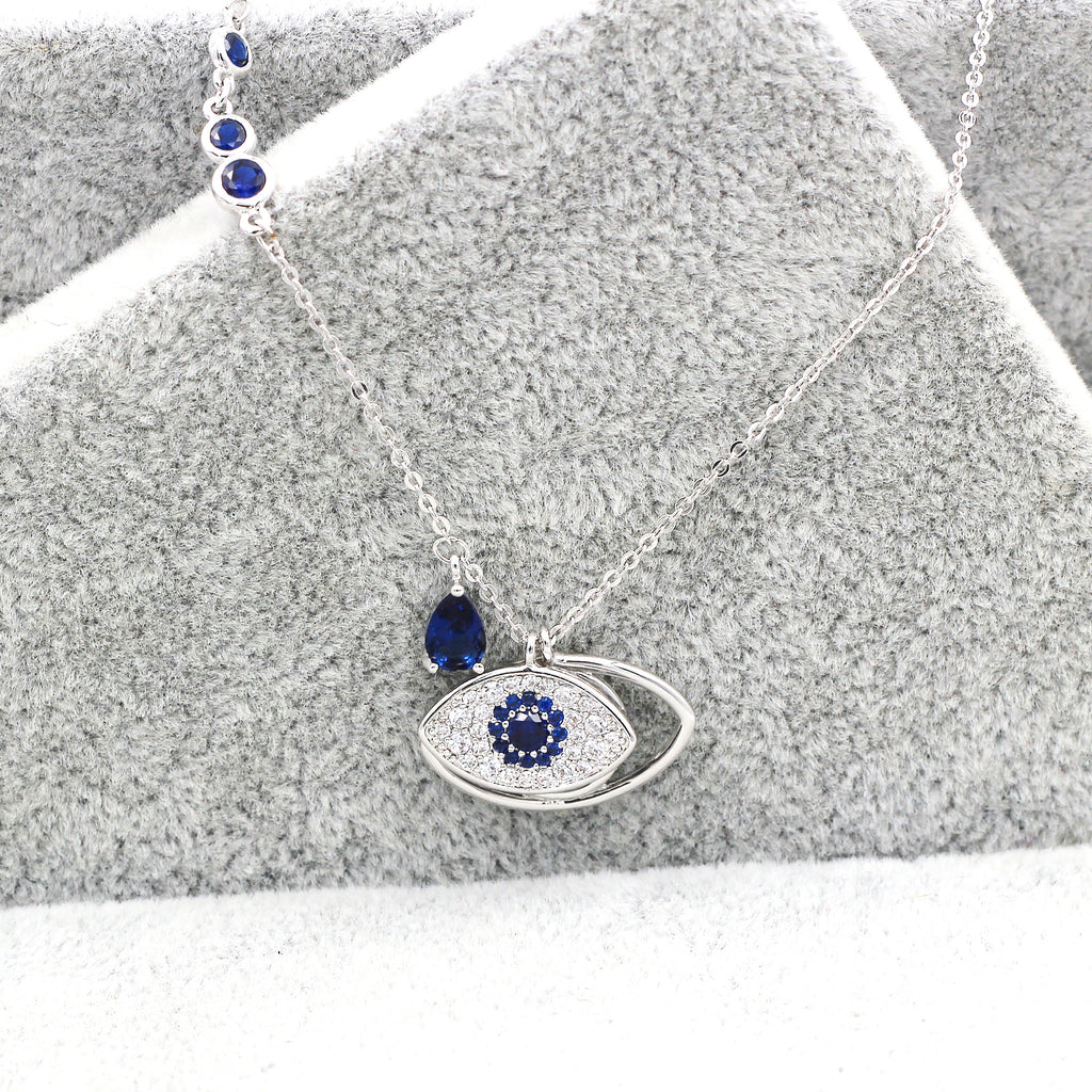 devil's eye crystal necklace