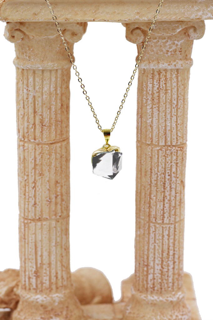 fashion colorful square crystal necklace