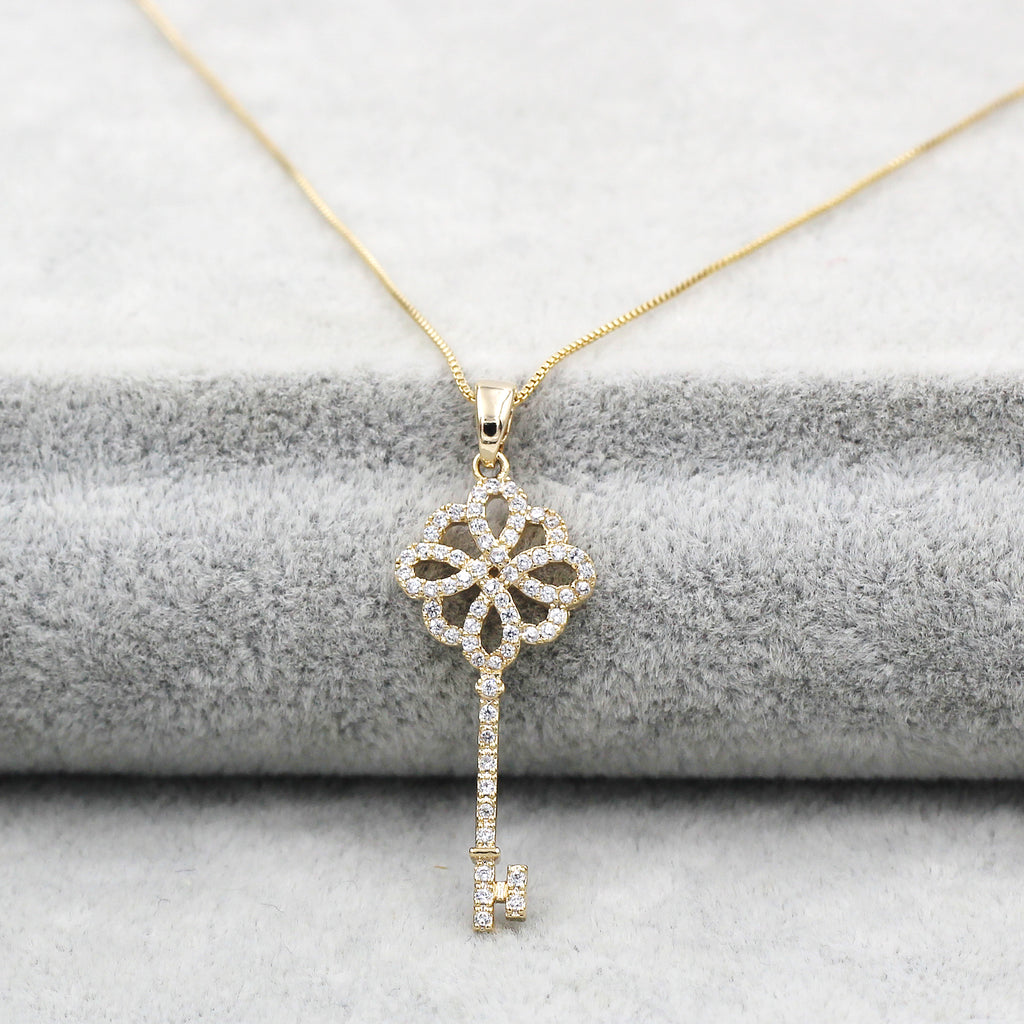 wild key crystal necklace