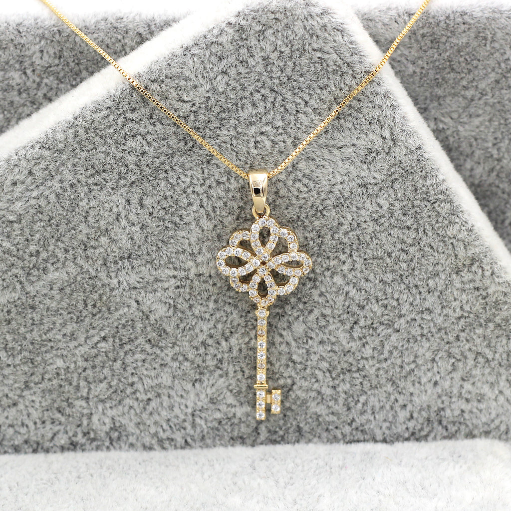 wild key crystal necklace