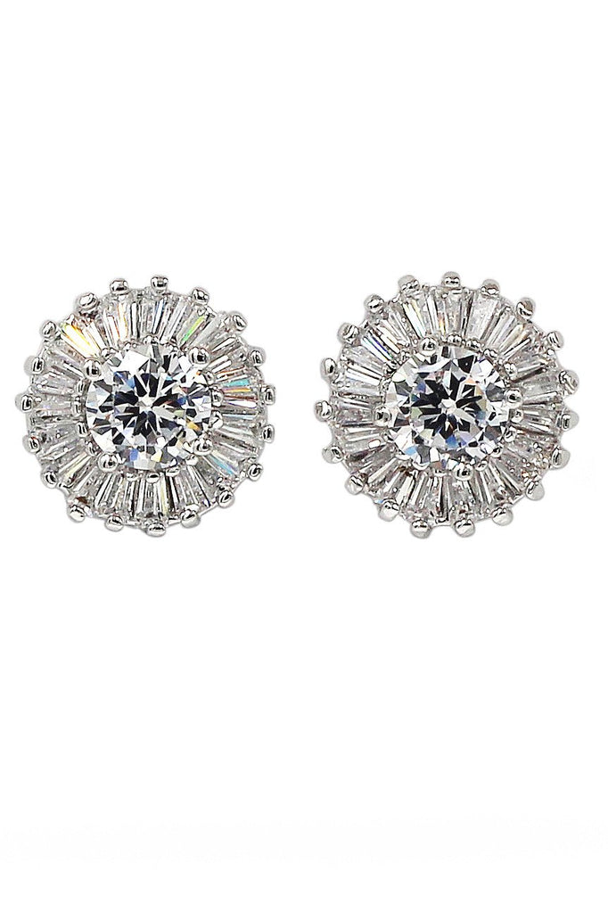 fashion simple crystal earrings necklace set
