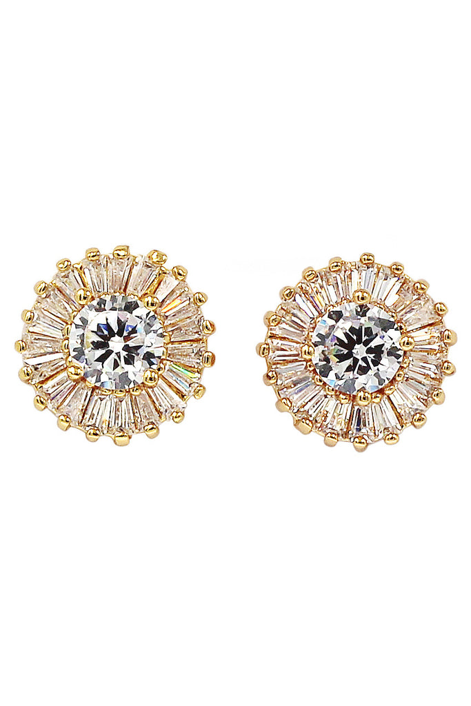 shining small crystal earrings