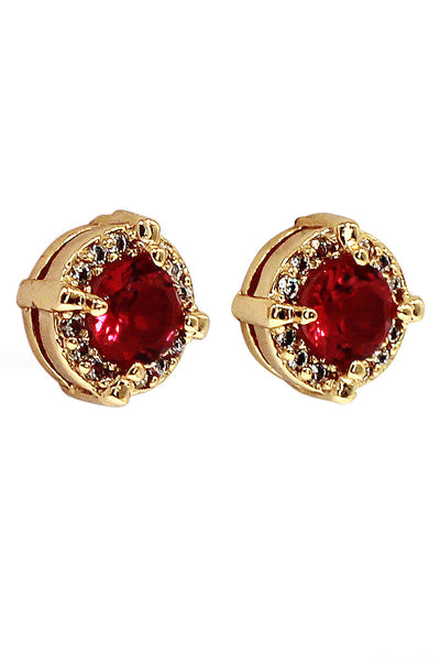 simple golden crystal earrings