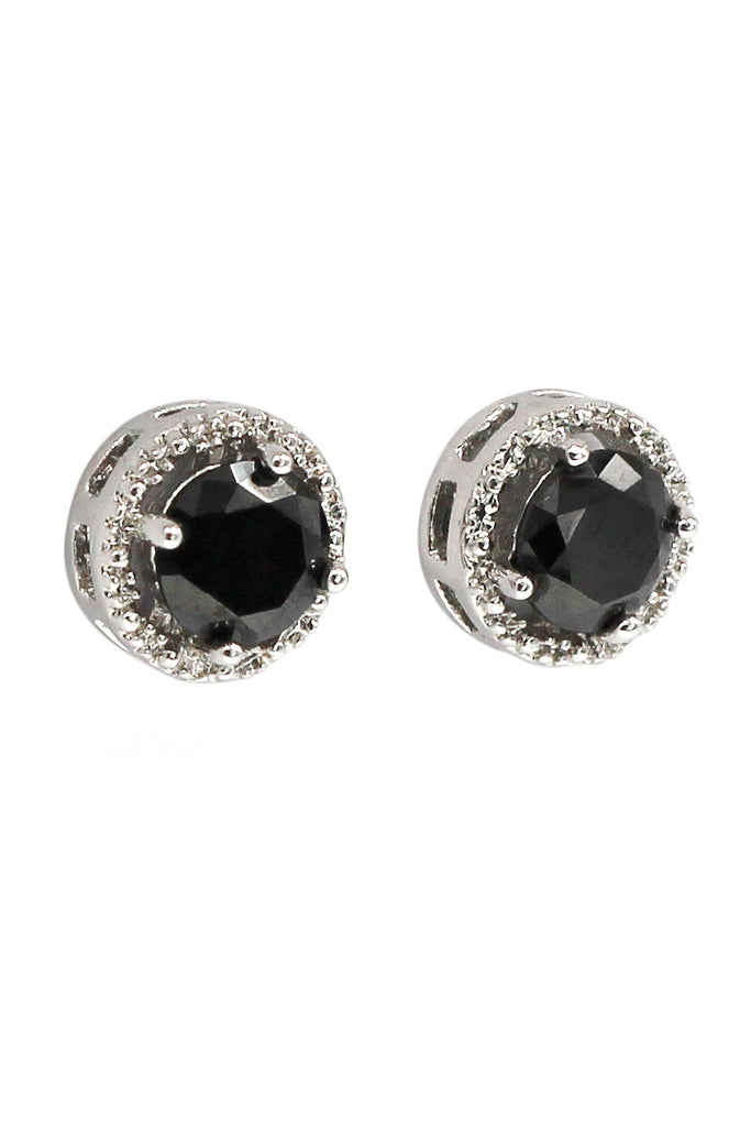 simple silver crystal earrings