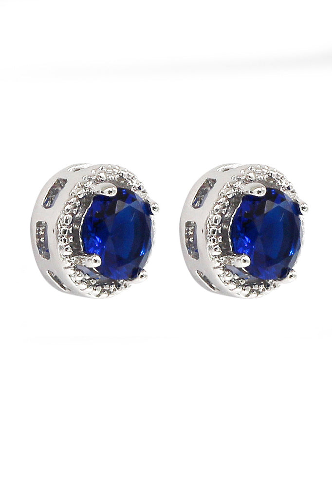 simple silver crystal earrings