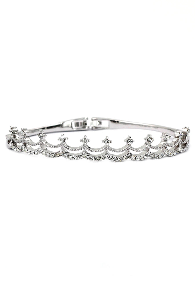 mini crown crystal earring bracelet set