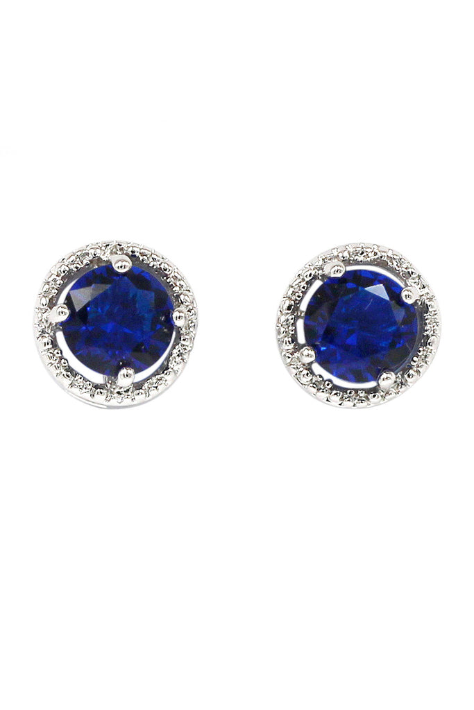 simple silver crystal earrings