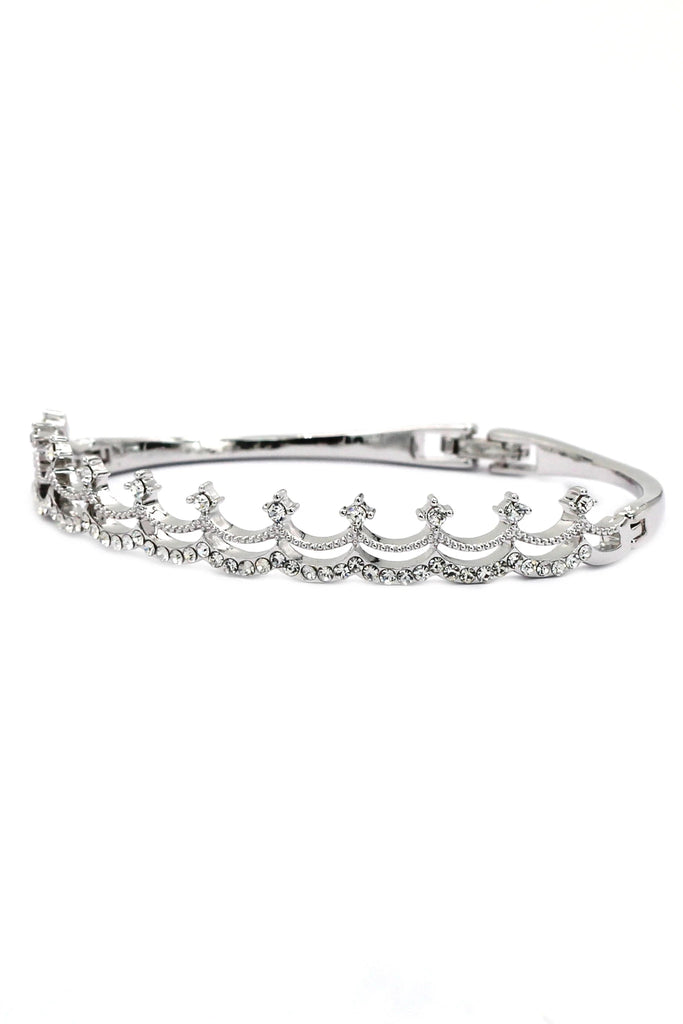 mini crown crystal earring bracelet set