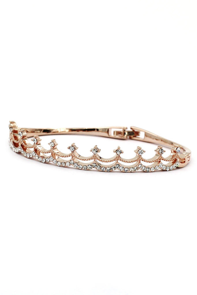mini crown crystal earring bracelet set