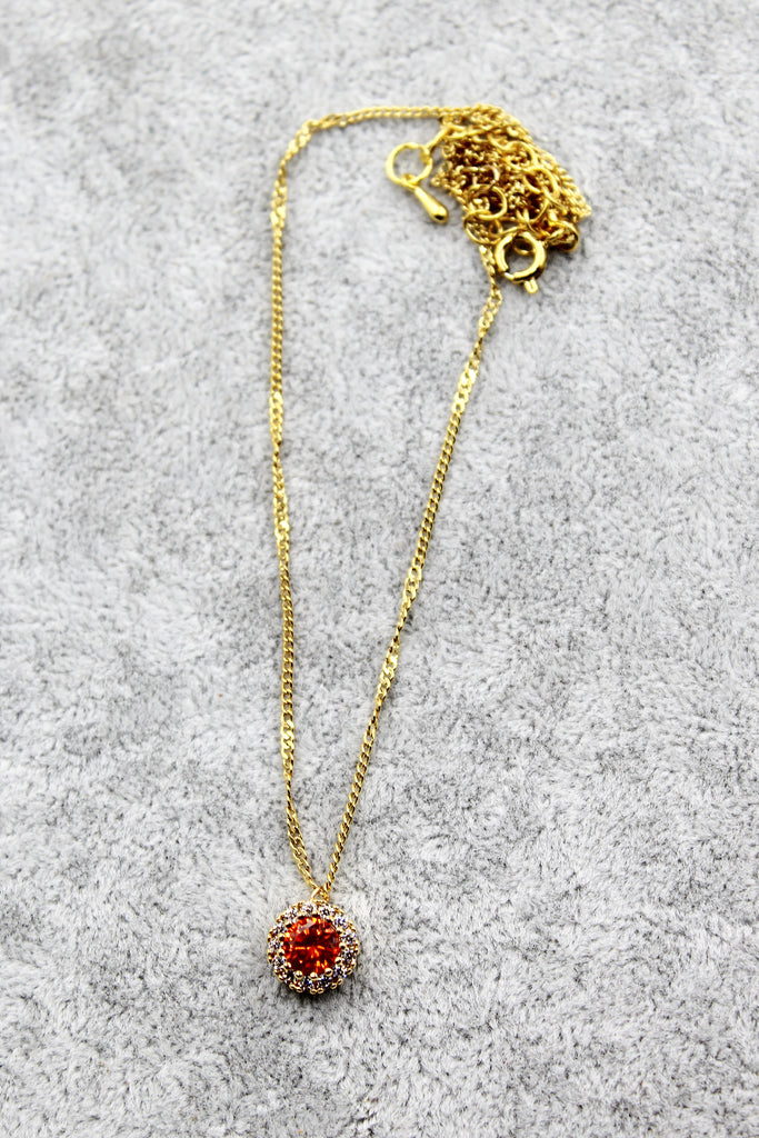 fashion gold crystal necklace