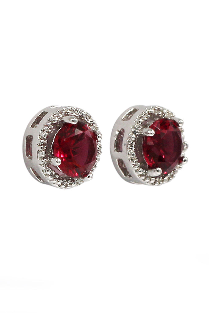 simple silver crystal earrings