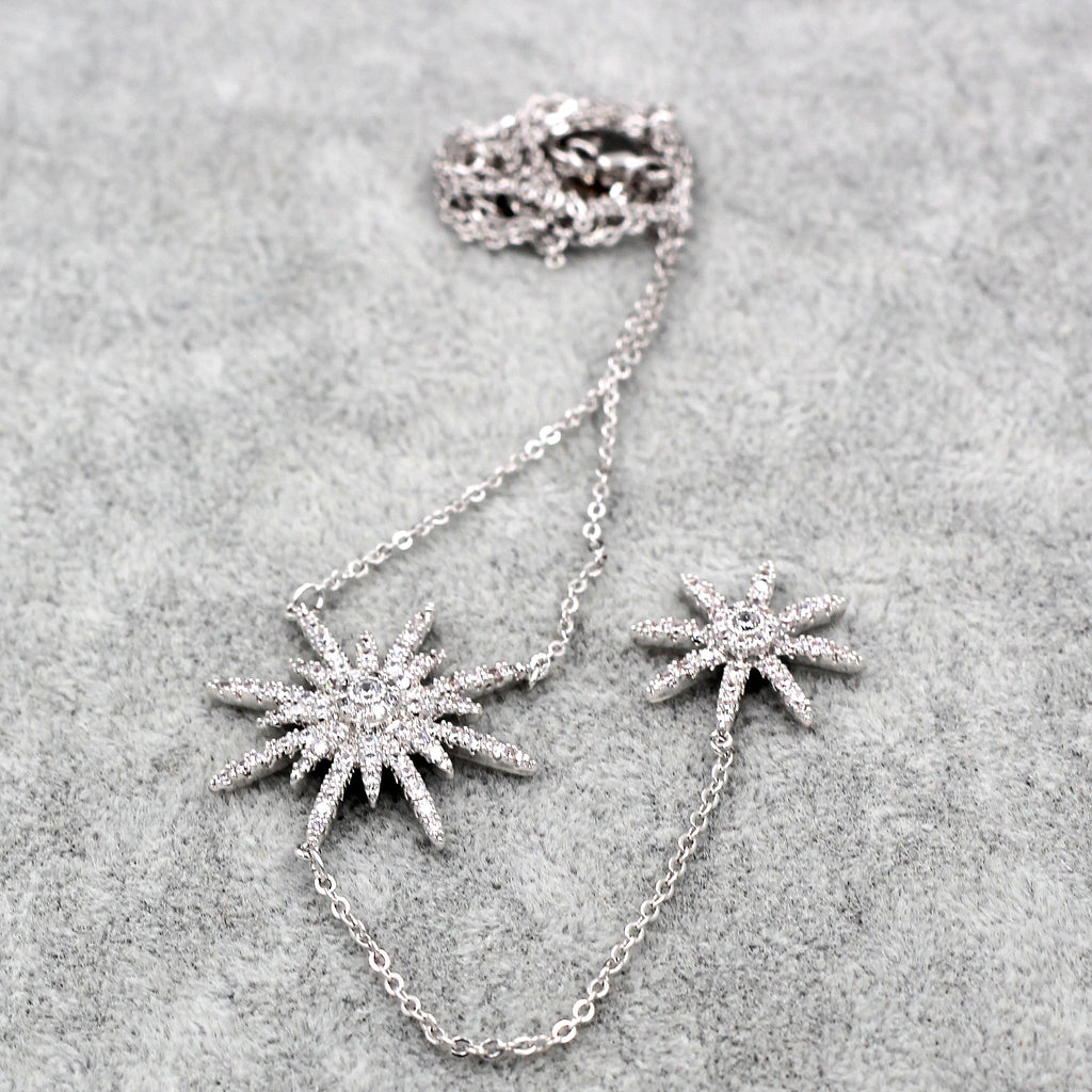 fashion starfish crystal necklace