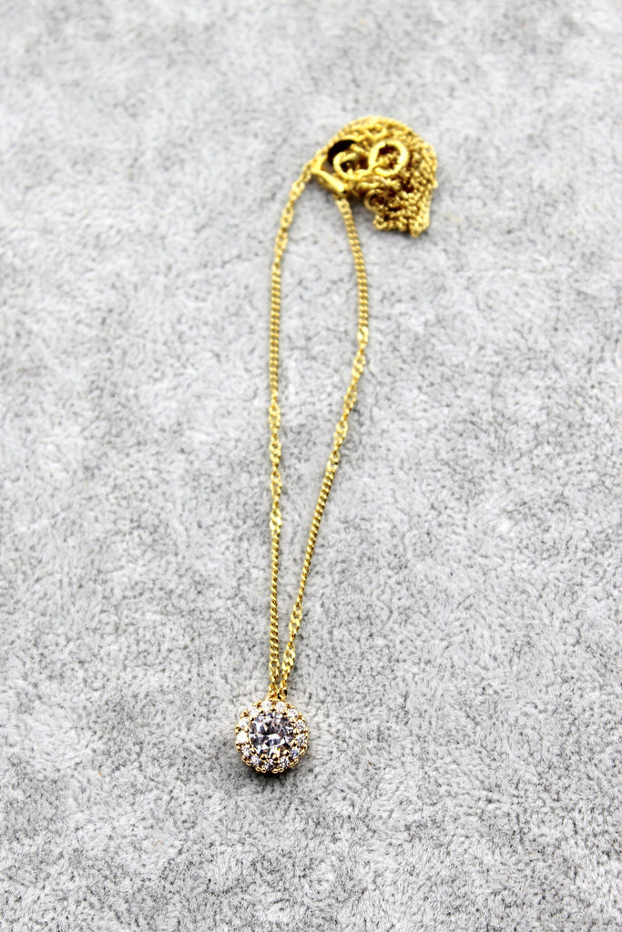 fashion gold crystal earrings necklace set