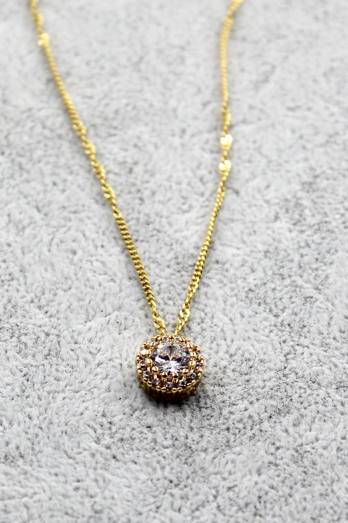 fashion gold crystal necklace