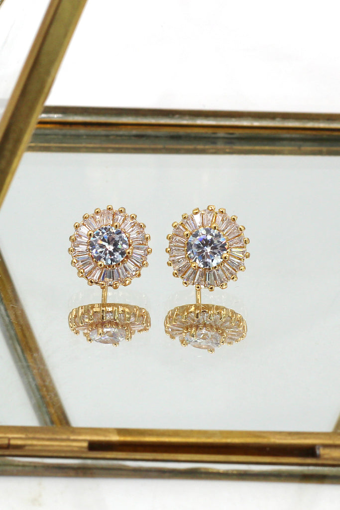 shining small crystal earrings
