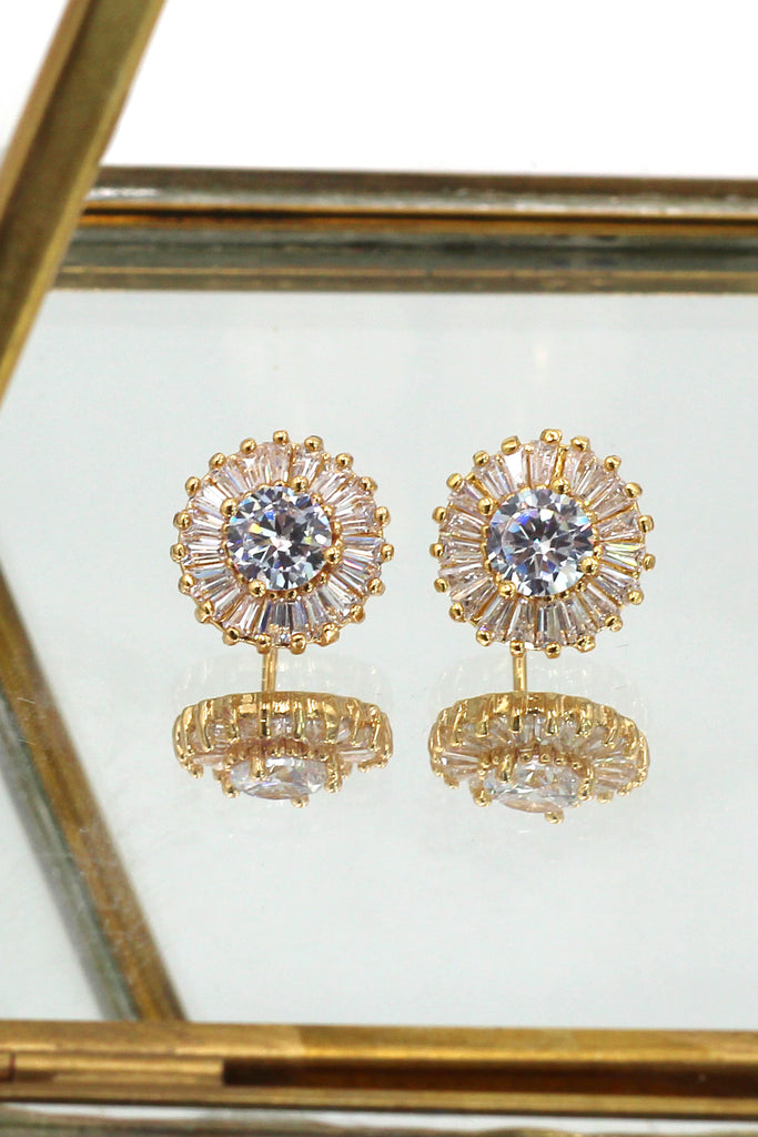 shining small crystal earrings