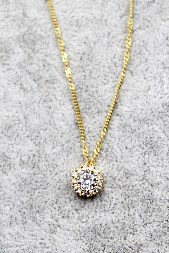 fashion gold crystal necklace