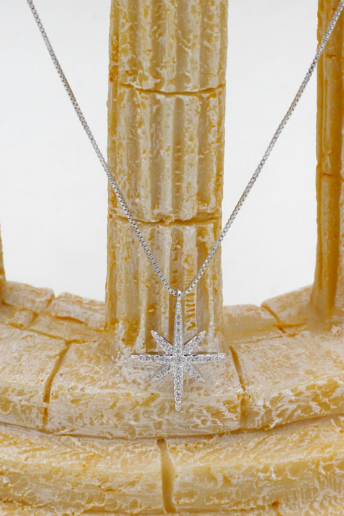 fashion polaris small crystal necklace earrings set