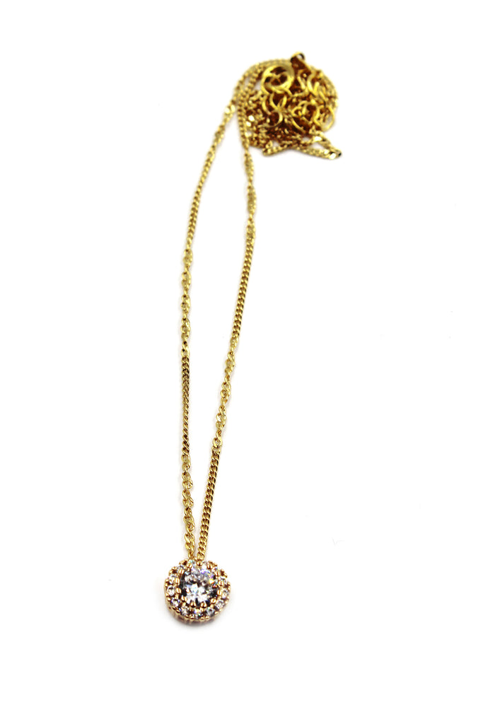 fashion gold crystal necklace