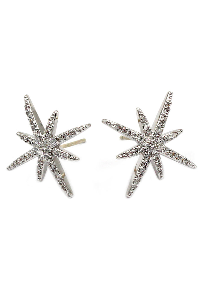 fashion polaris small crystal necklace earrings set