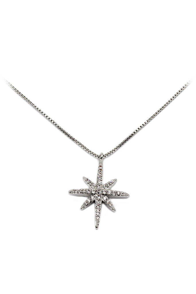 fashion polaris small crystal necklace earrings set