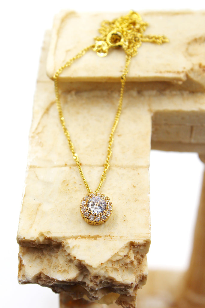 fashion gold crystal earrings necklace set