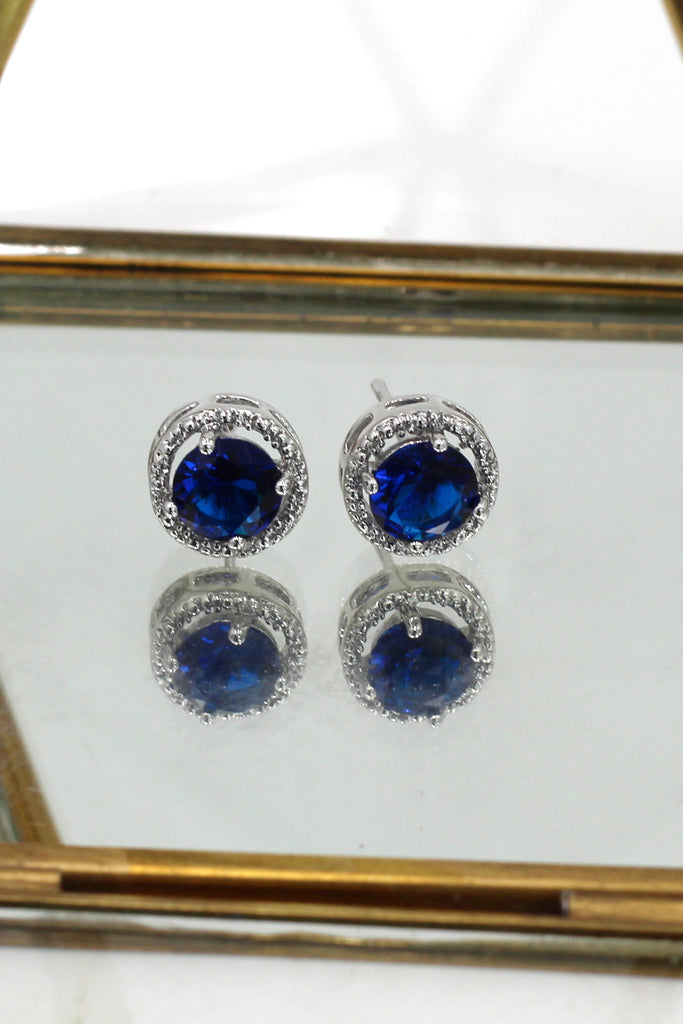 simple silver crystal earrings