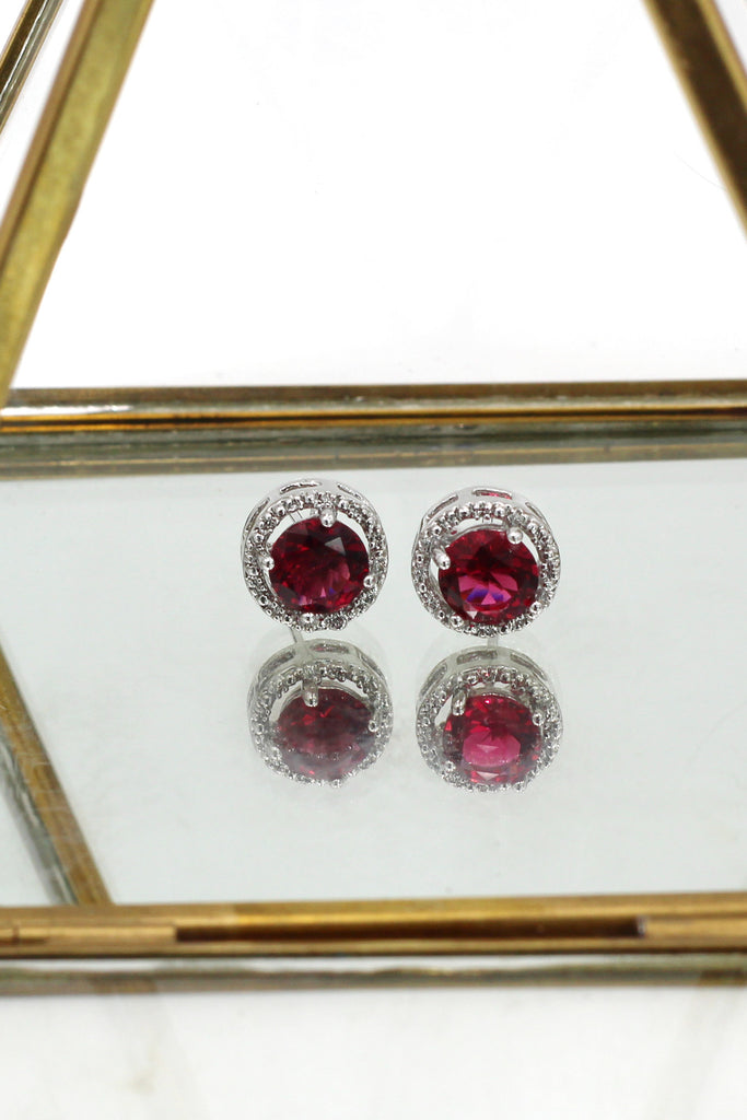 simple silver crystal earrings