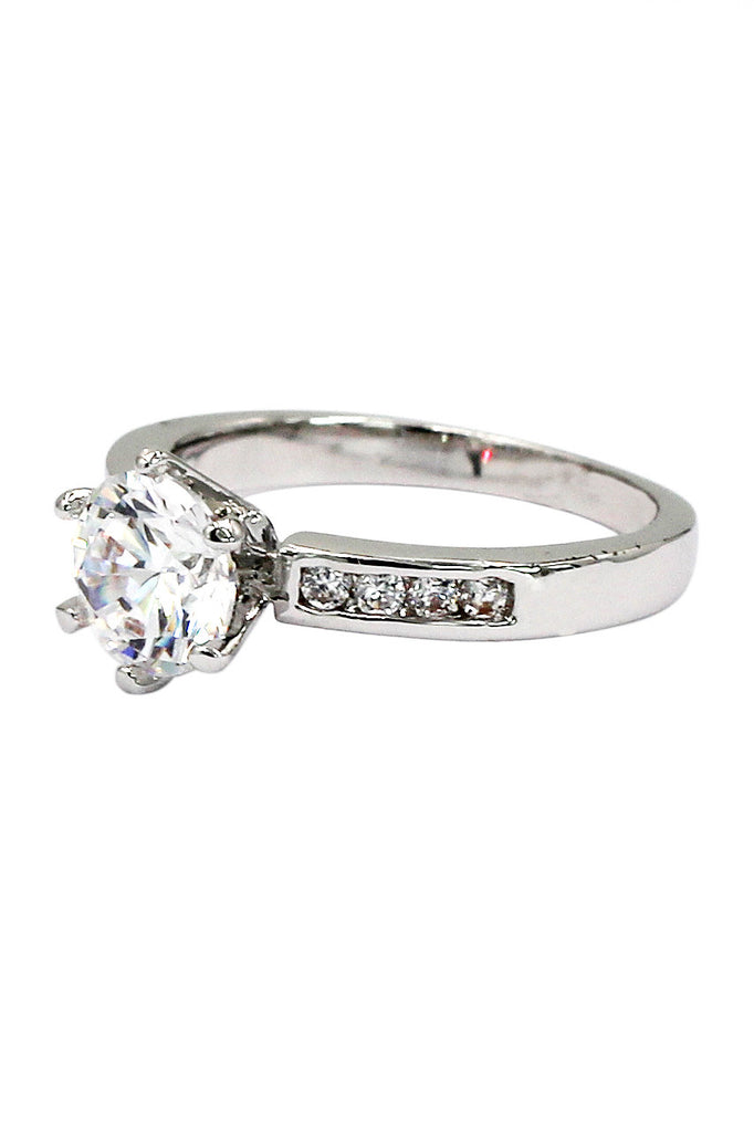 small inlay crystal six claw ring