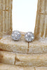 fashion small lady crystal silver earrings