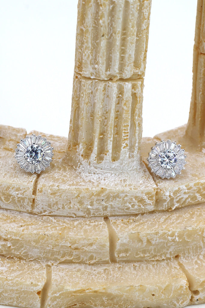 fashion simple crystal earrings necklace set