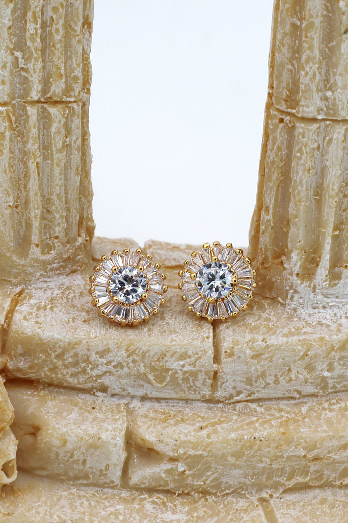 shining small crystal earrings